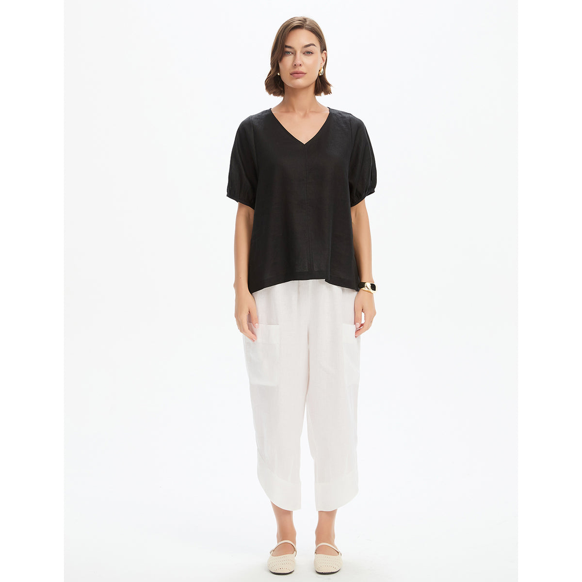 Bishop Sleeve Top Black