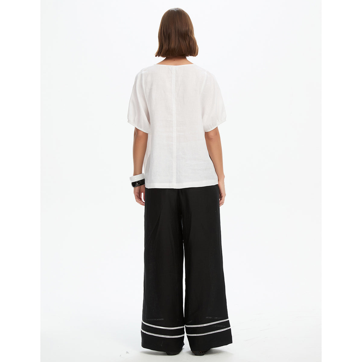 Bishop Sleeve Top White