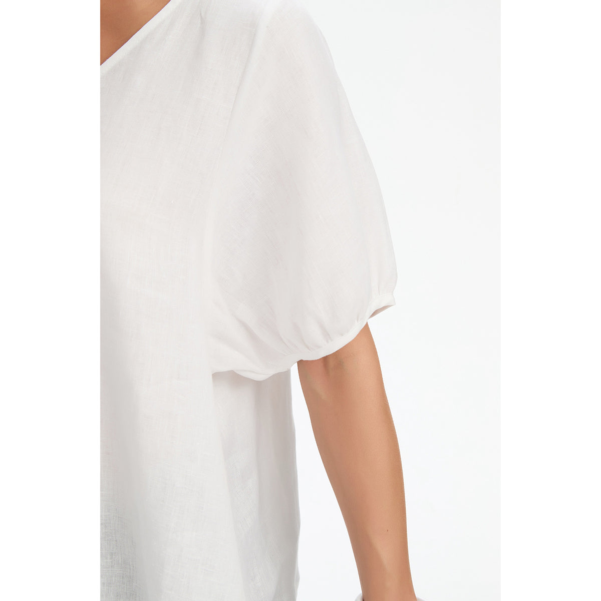 Bishop Sleeve Top White