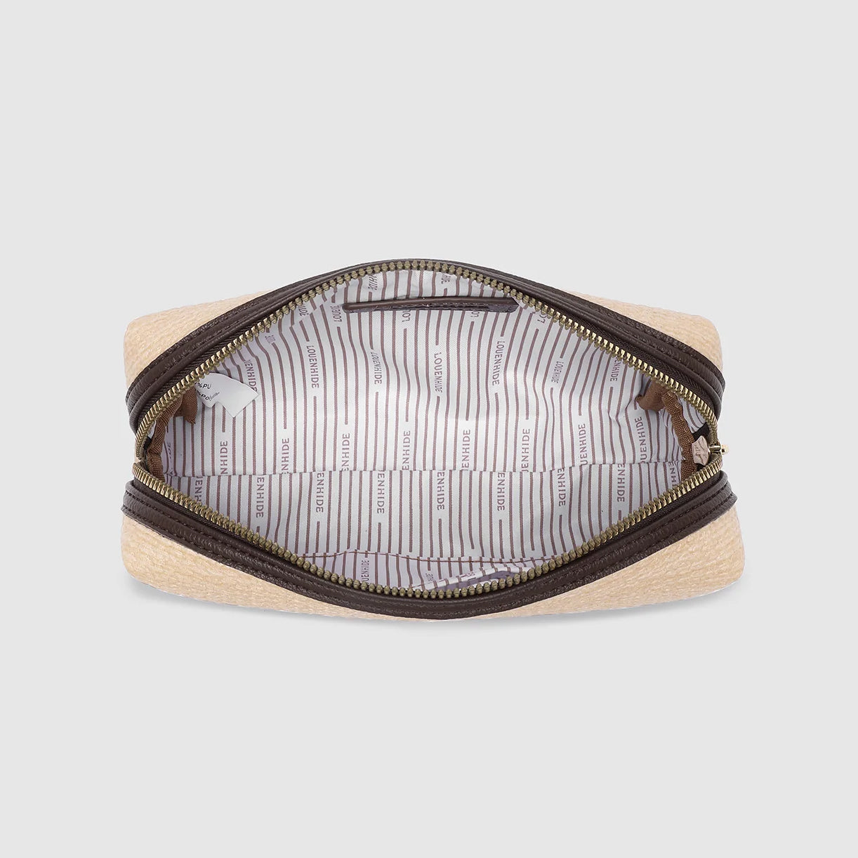 Brianna Makeup Bag Natural/Chocolate