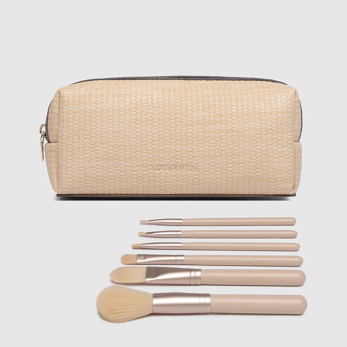 Brianna Makeup Bag Natural/Chocolate