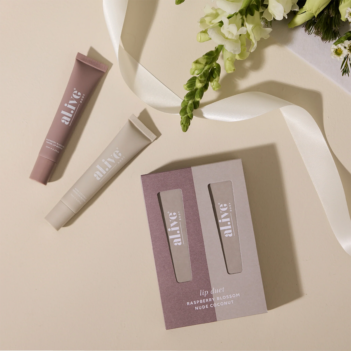 Lip Duet Raspberry Blossom & Nude Coconut
