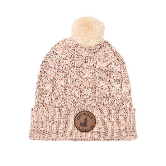 Crywolf Pom Pom Beanie Blush Speckle