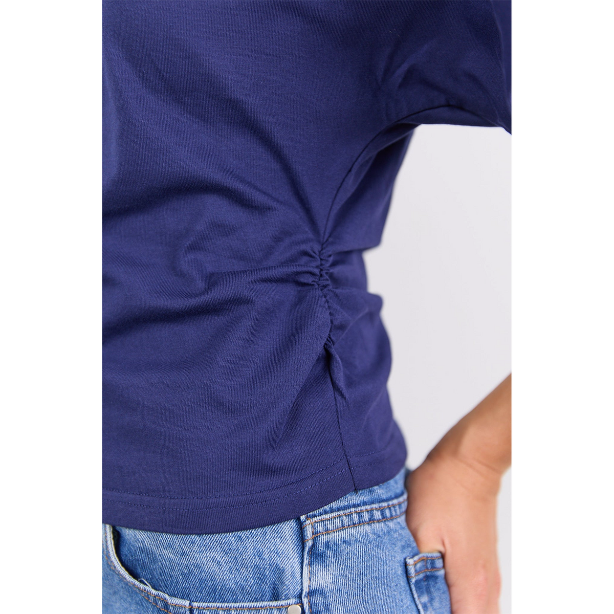 Cadence Ink Gathered Waist Detail Tee