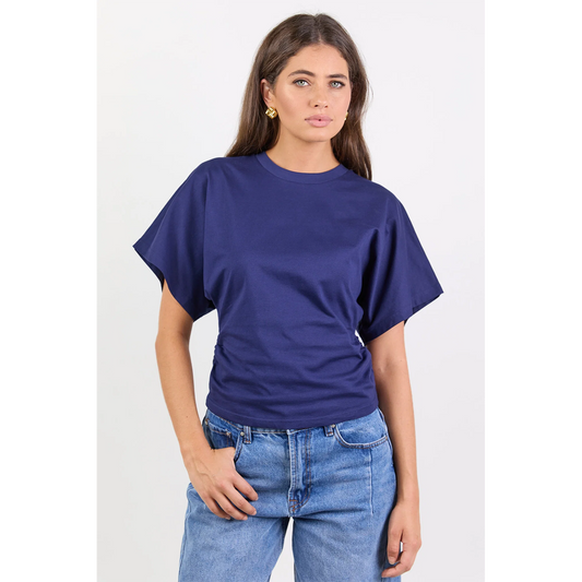 Cadence Ink Gathered Waist Detail Tee