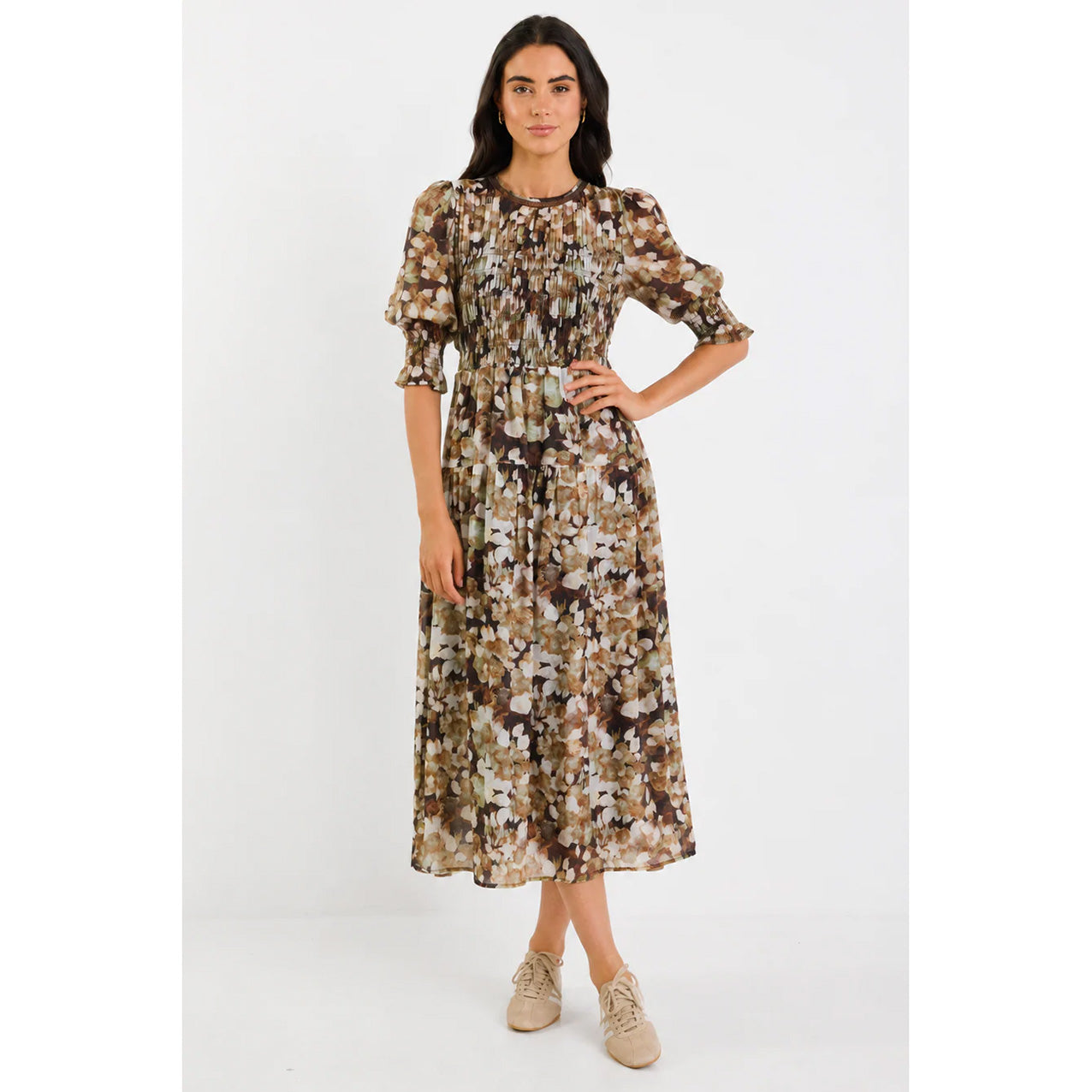 Curation Floral Georgette Tiered Maxi