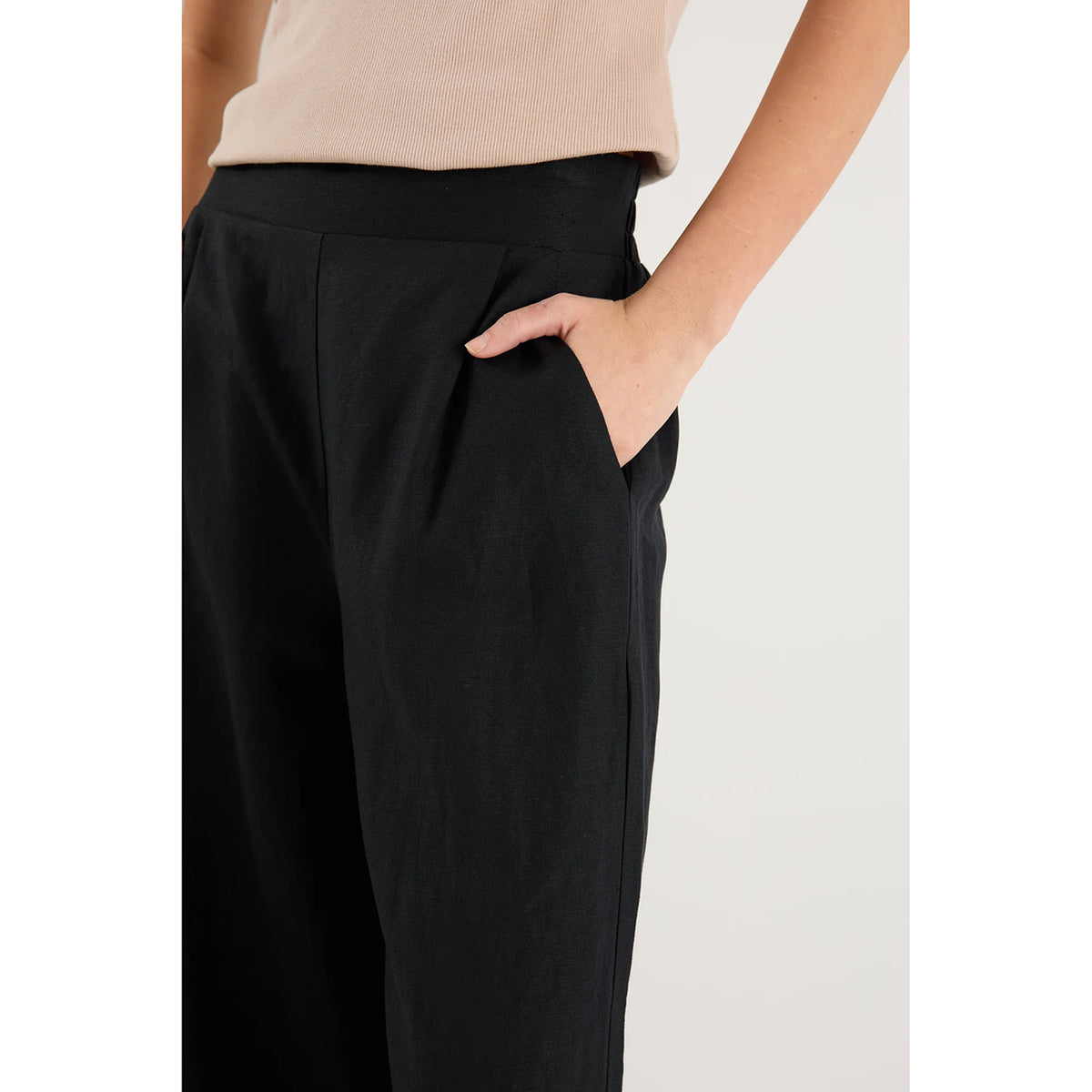 Guardian Black Linen Viscose Pant