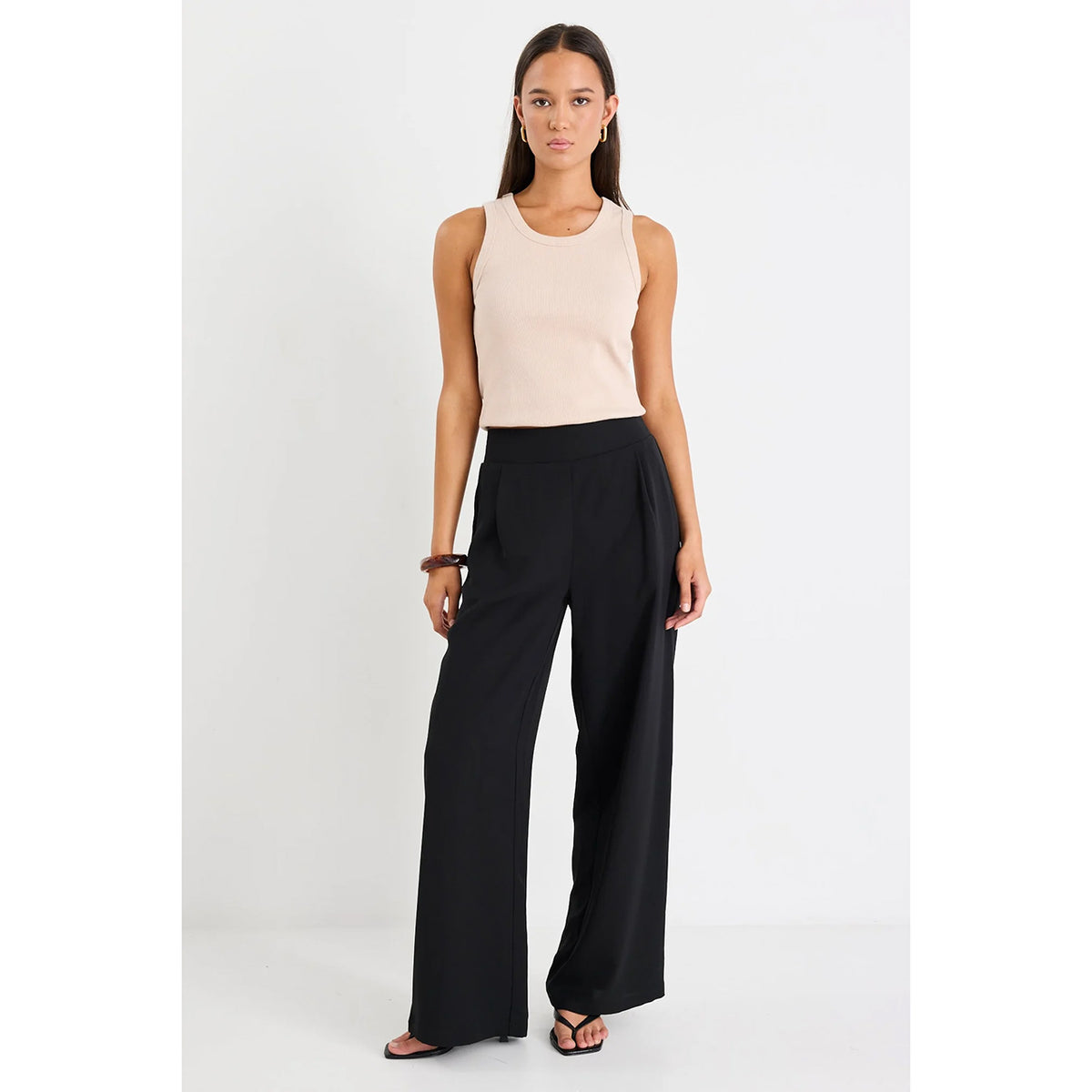 Guardian Black Linen Viscose Pant