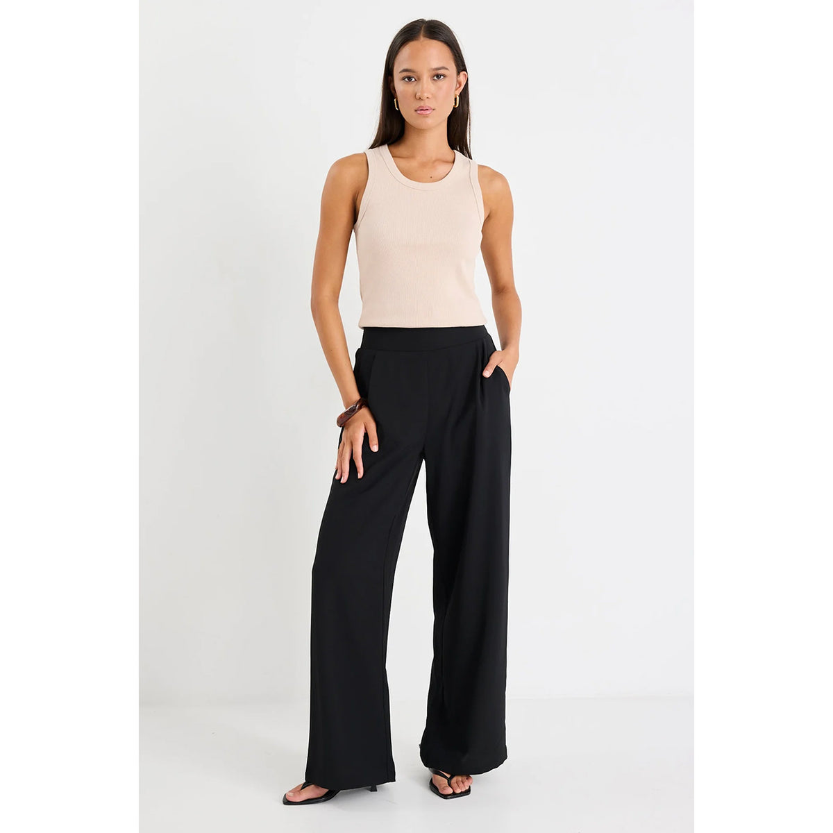 Guardian Black Linen Viscose Pant