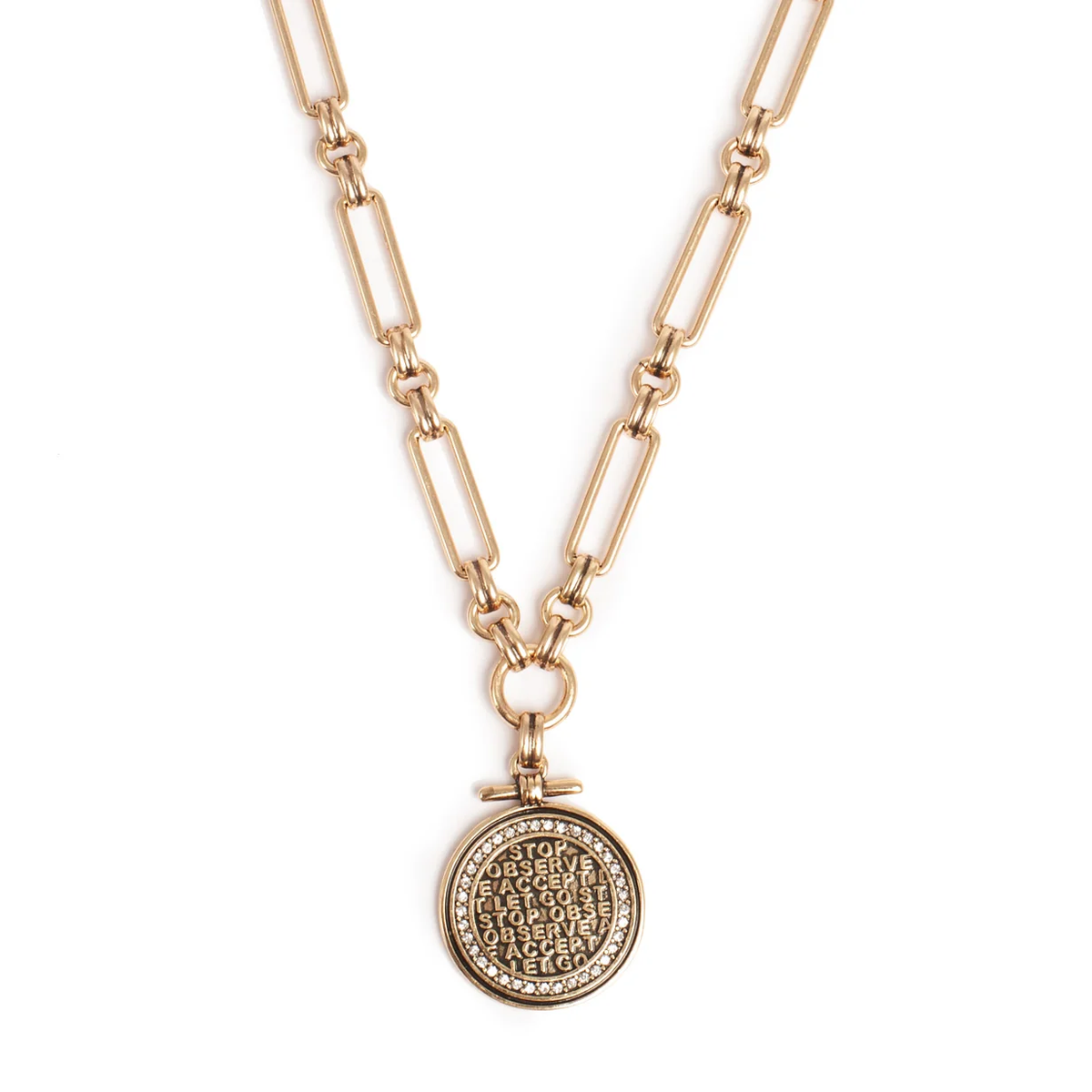 Coins of Relief Gold Necklace