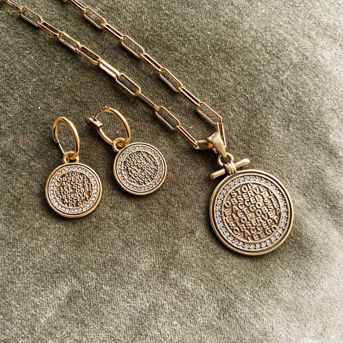 Coins of Relief Gold Necklace