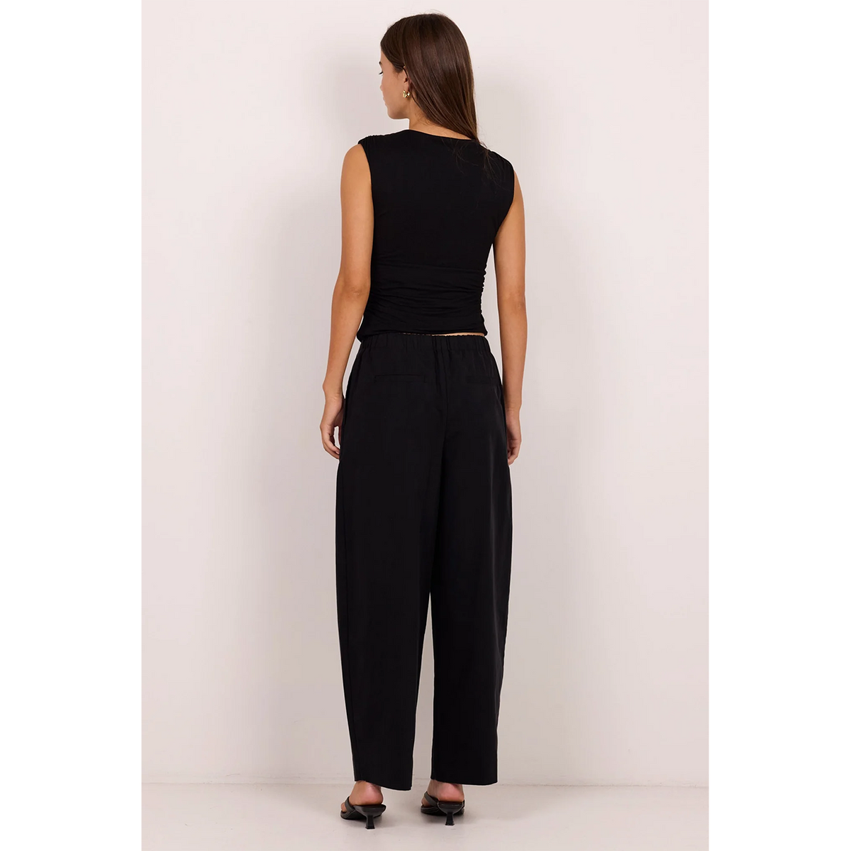 Manifesto Black Barrel Leg Pant
