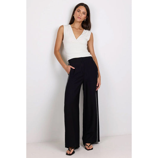 Exception Black Piped Side Pants