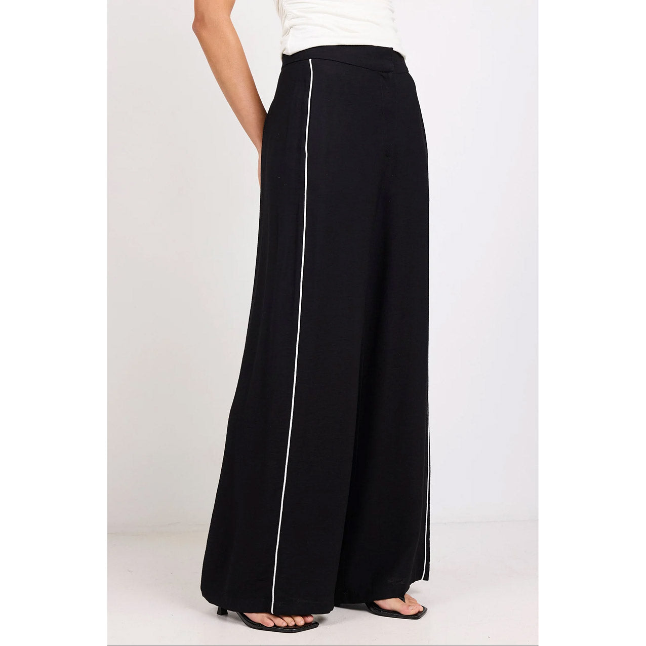 Exception Black Piped Side Pants