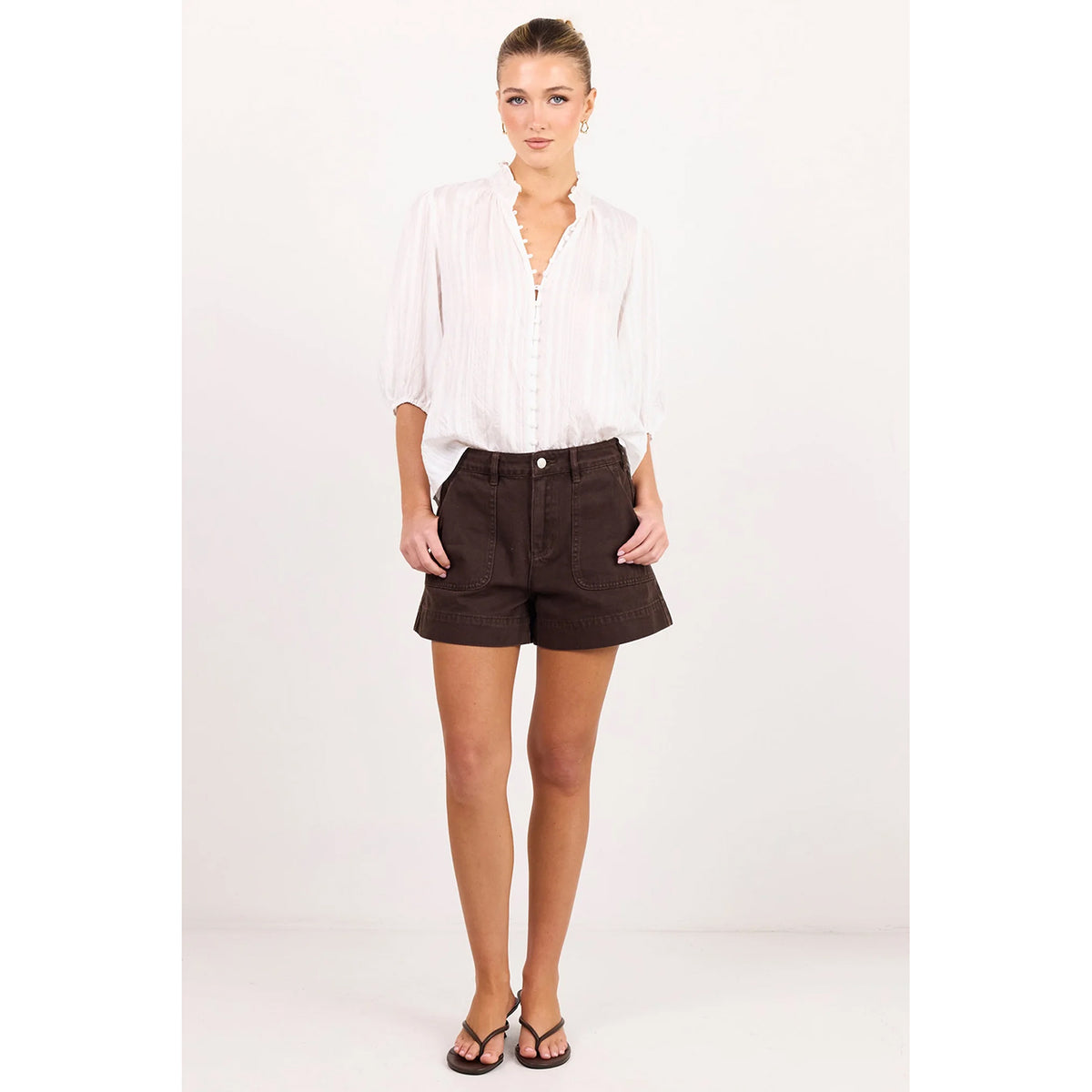 Continuance Ivory Self Stripe Top