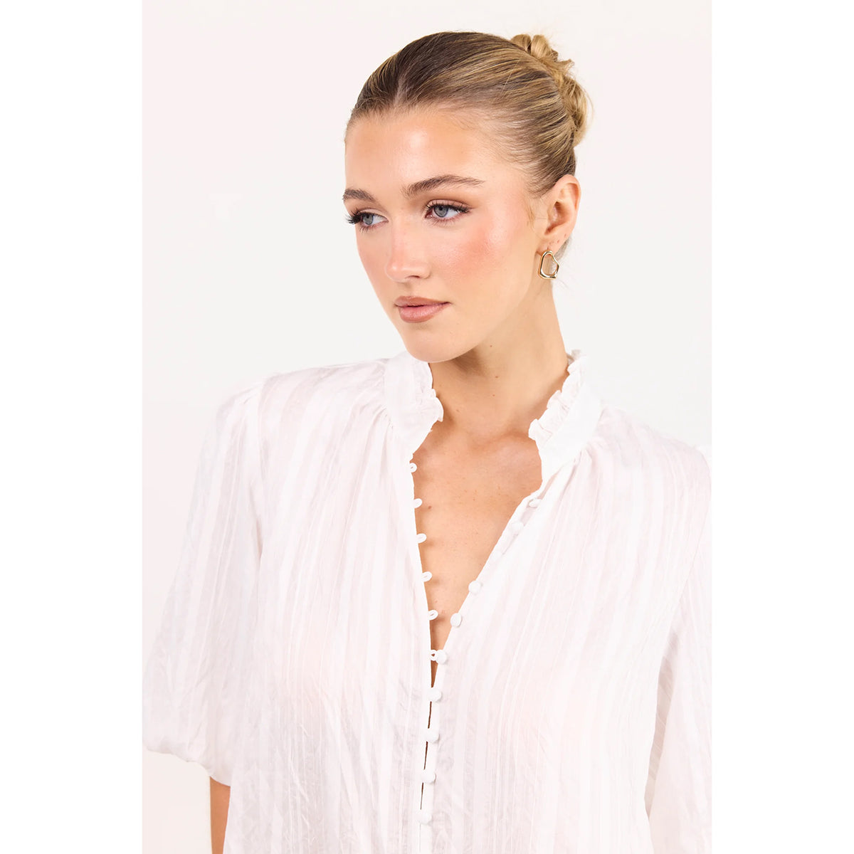 Continuance Ivory Self Stripe Top