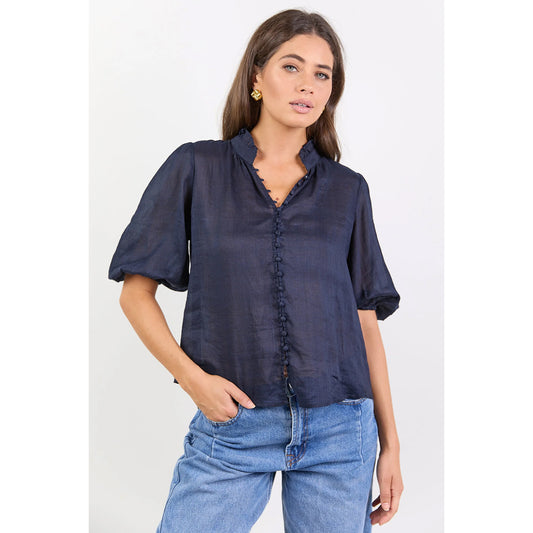 Continuance Navy High NeckTop