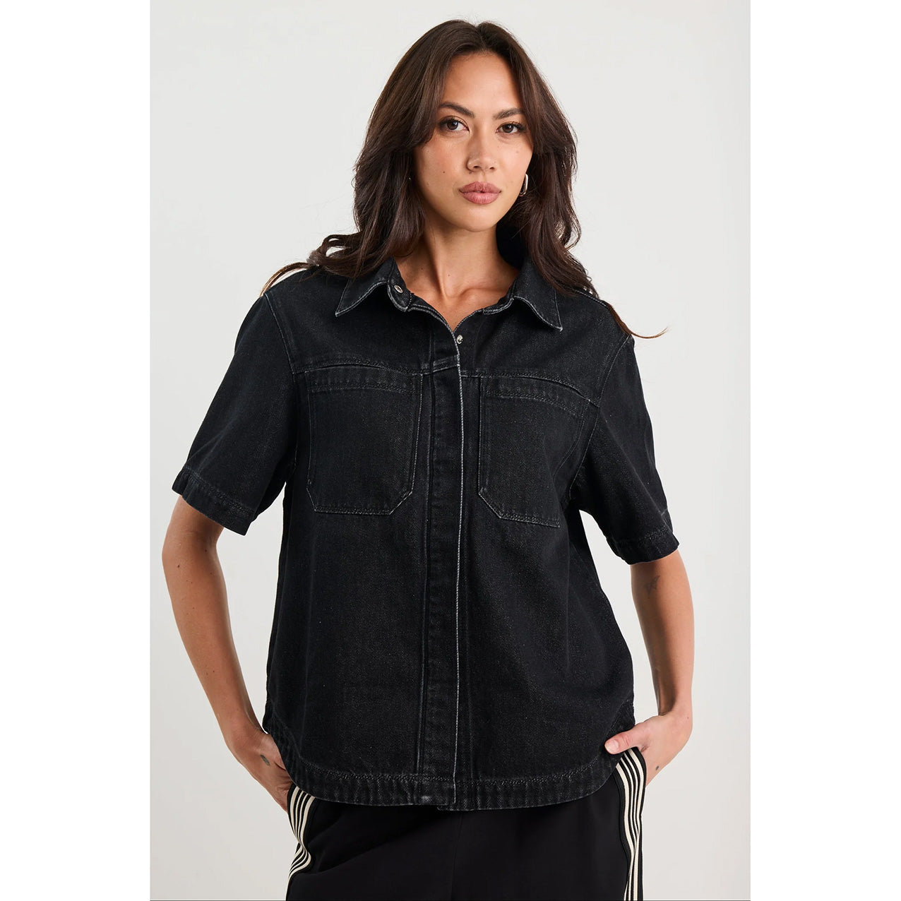 Crucial Black Denim Shacket