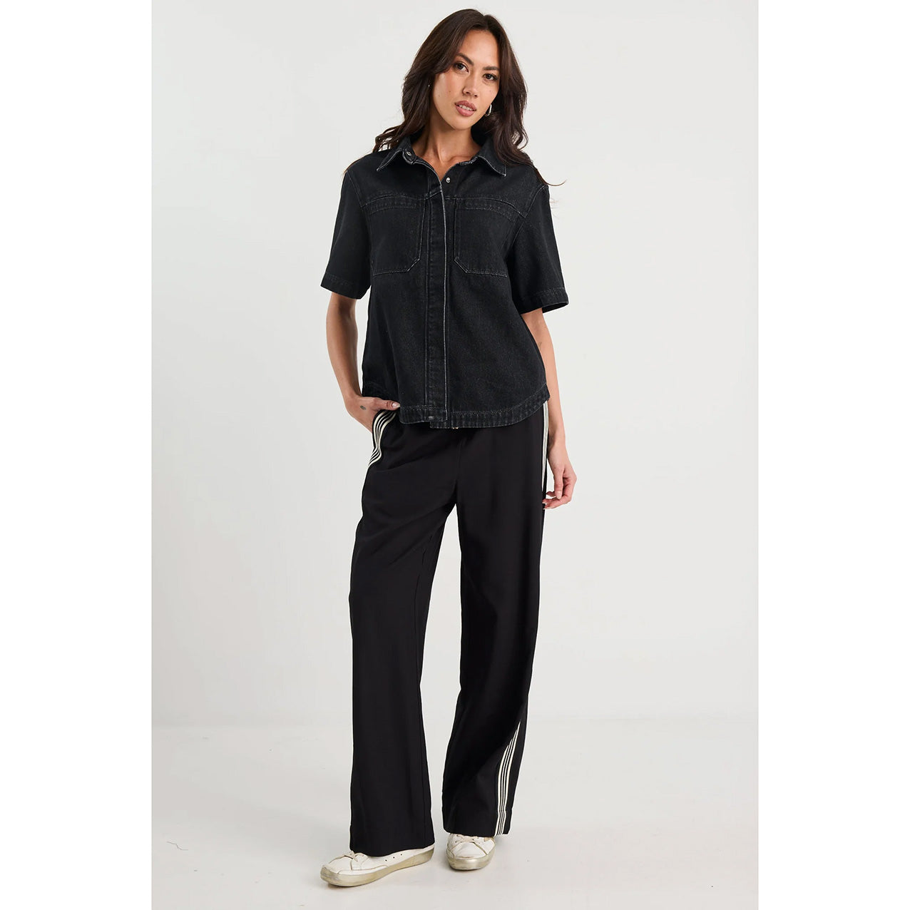 Crucial Black Denim Shacket