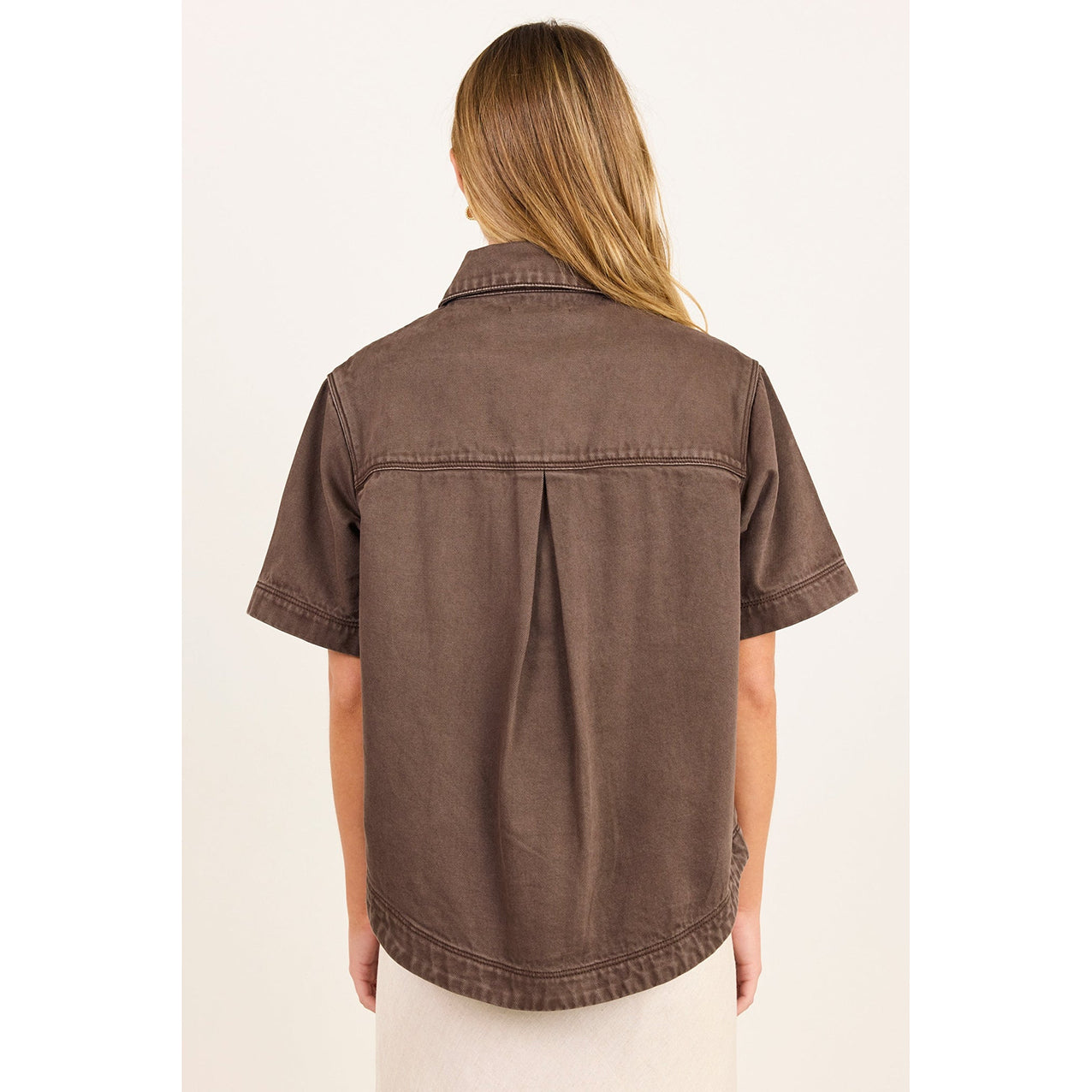 Crucial Mocha Denim Shacket