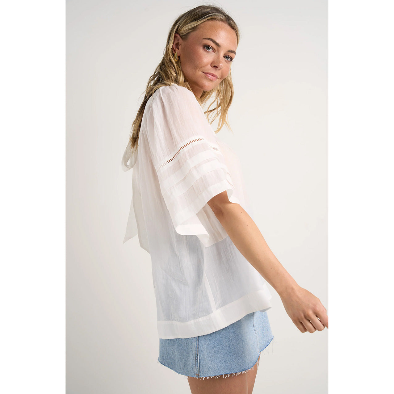 Cultured Ivory Square Neck Top