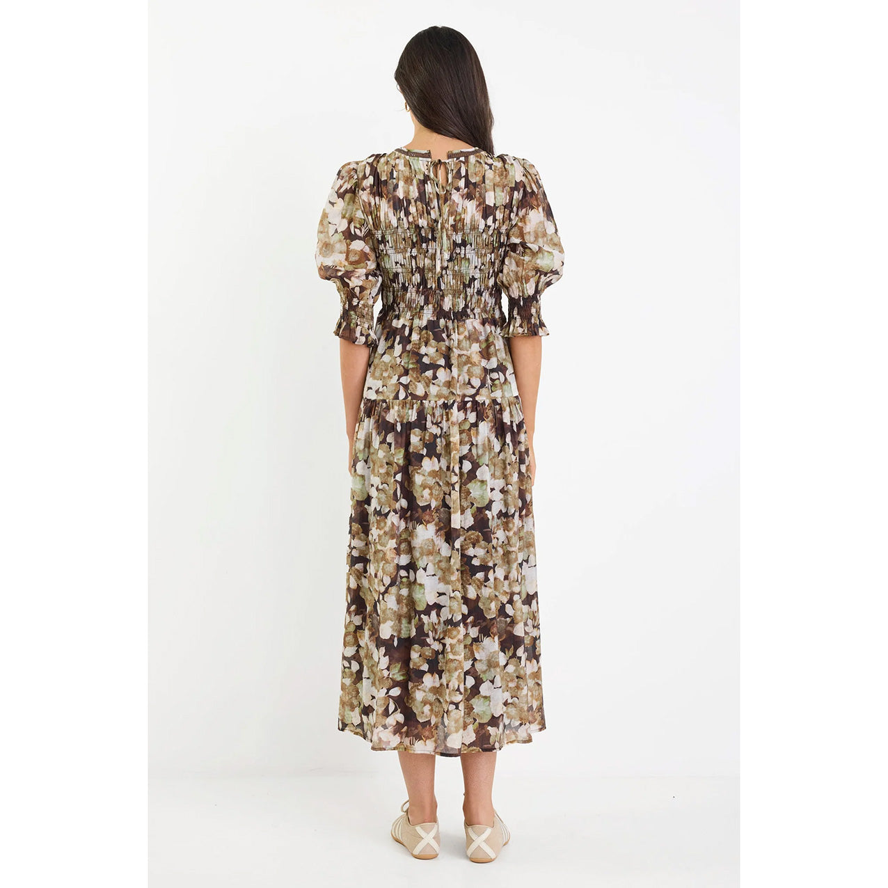 Curation Floral Georgette Tiered Maxi