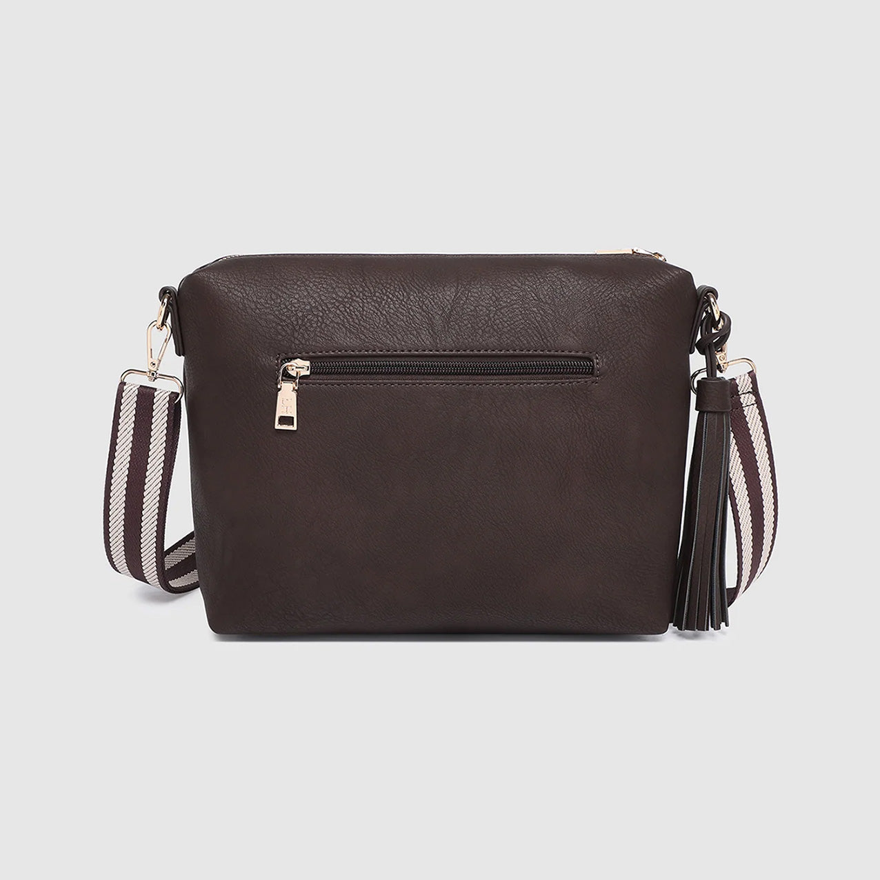 Daisy Stripe Crossbody Bag Chocolate