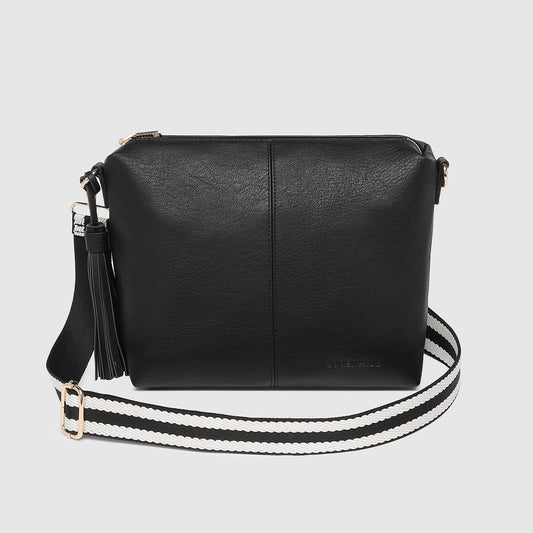 Daisy Stripe Crossbody Bag Black
