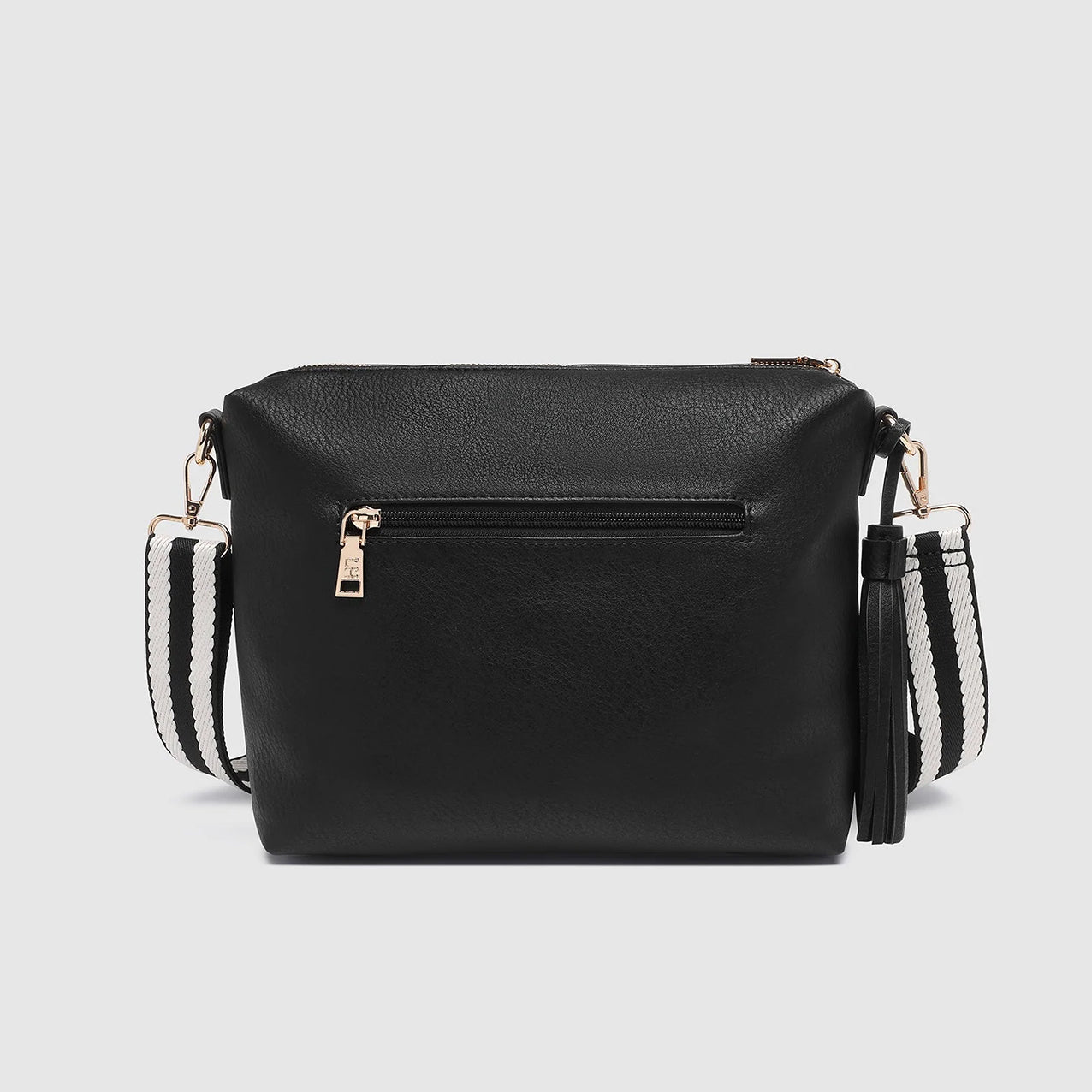 Daisy Stripe Crossbody Bag Black
