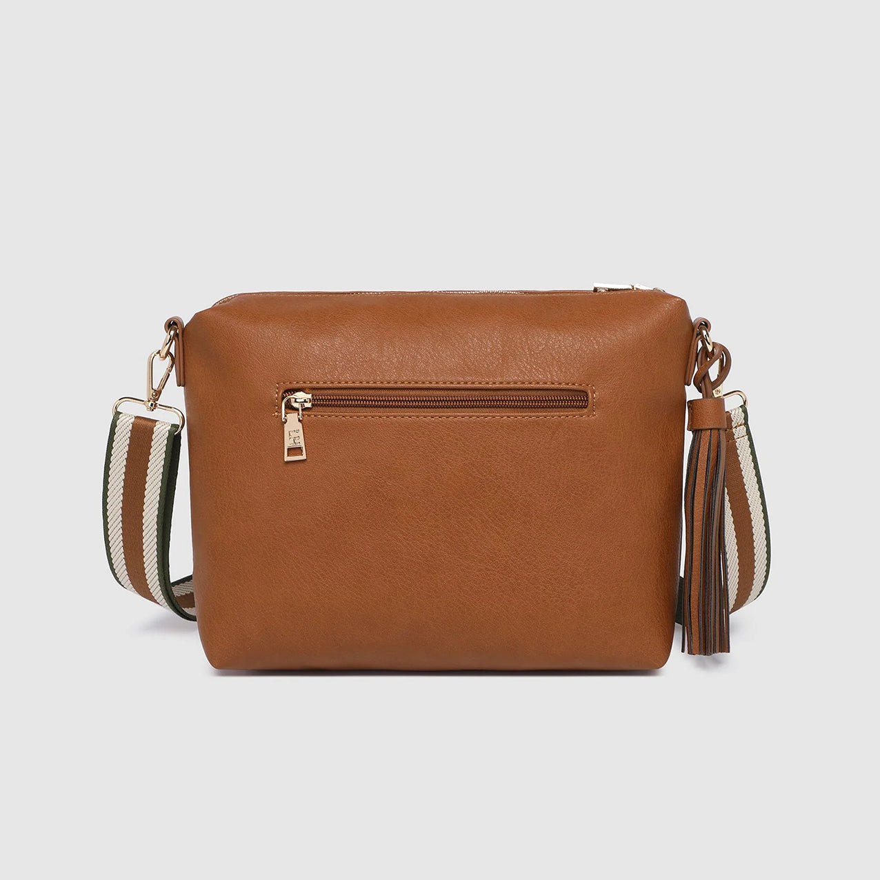 Daisy Stripe Crossbody Bag Tan