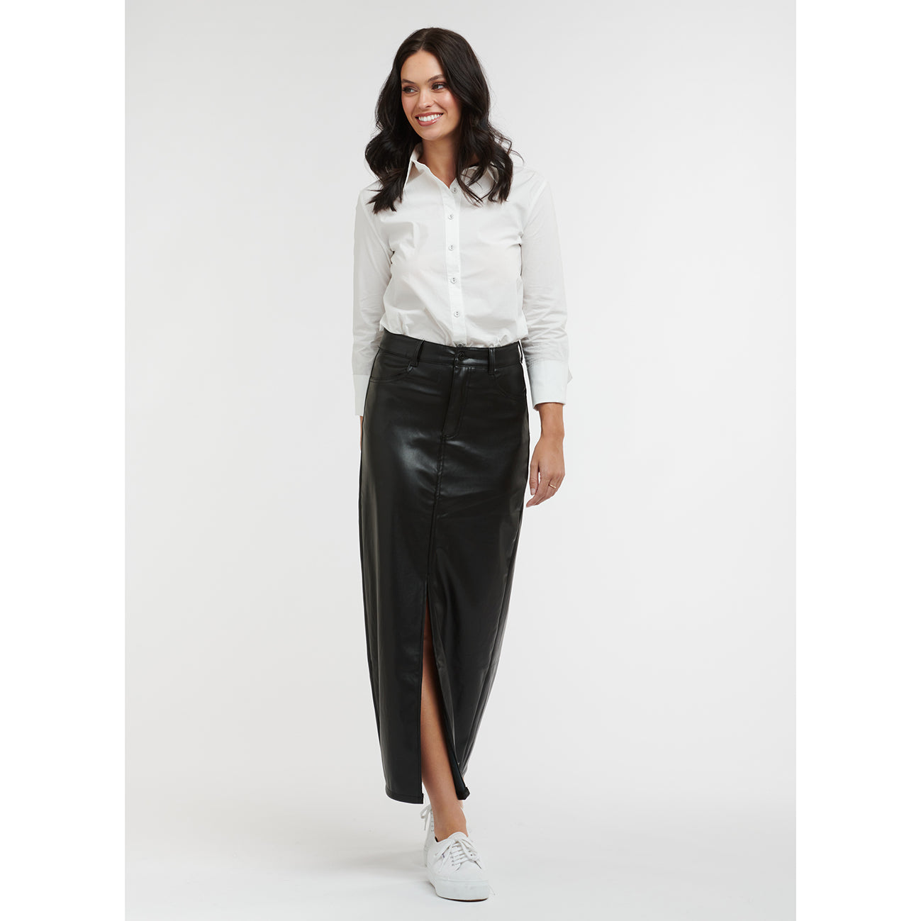 Italian Star Dive Pleather Skirt