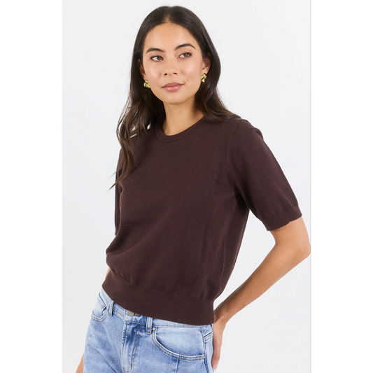 Edition Chocolate Cashmere Blend Knit Tee