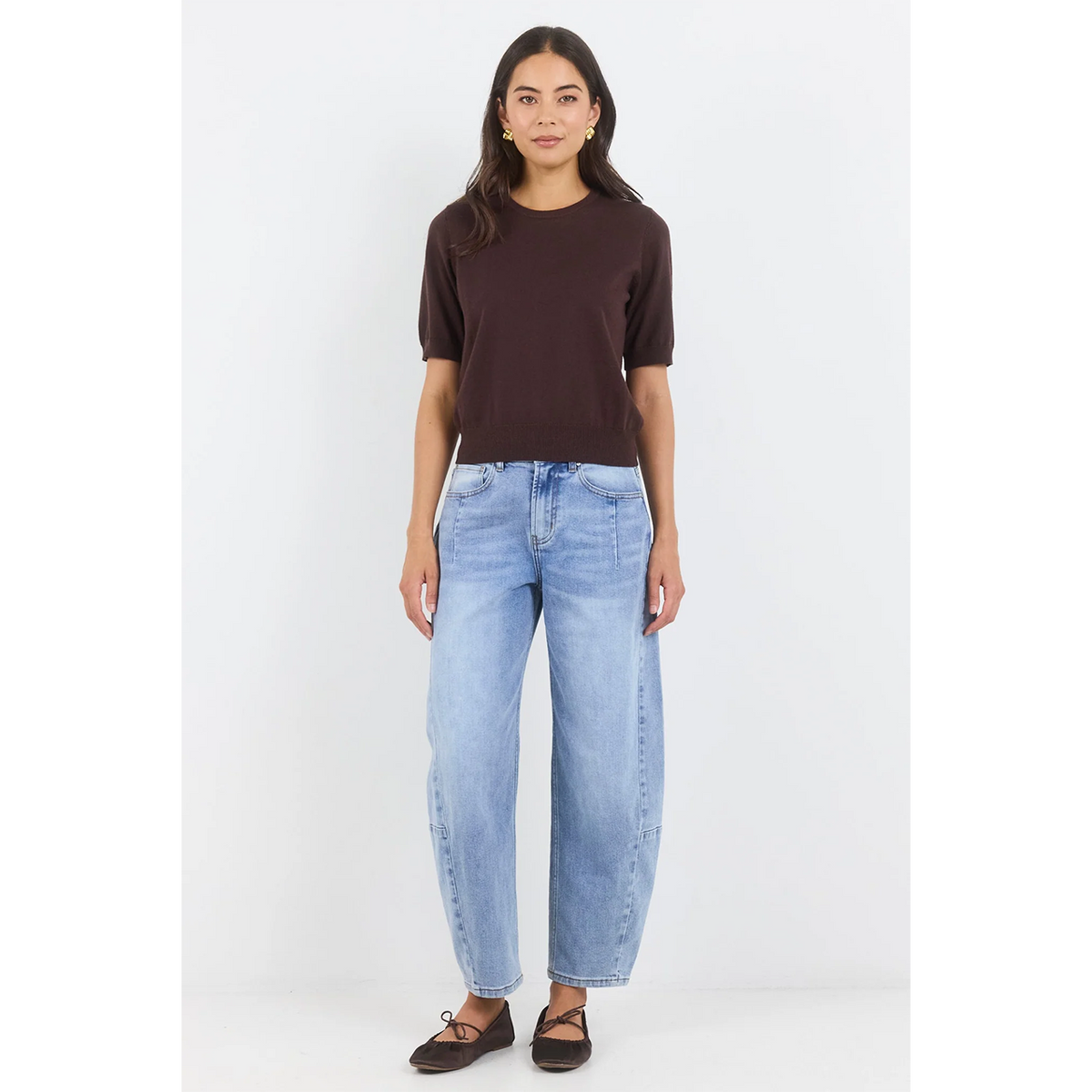 Edition Chocolate Cashmere Blend Knit Tee