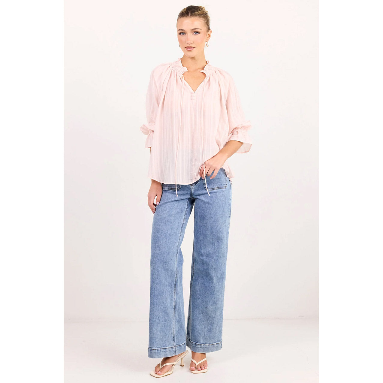 Expedition Blush Self Stripe Top