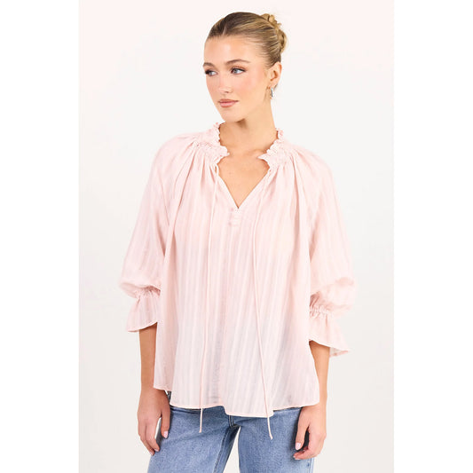 Expedition Blush Self Stripe Top