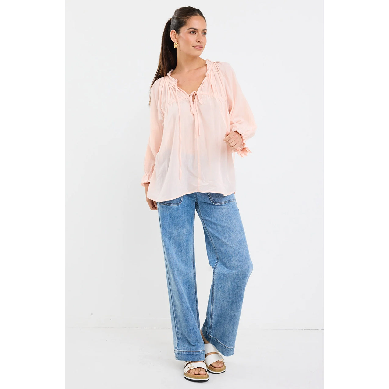 Expression Rosewater Voile Top