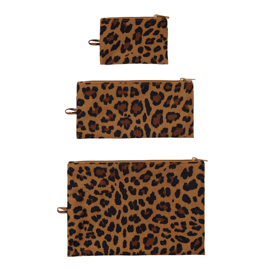 Baggu Go Pouch Set Leopard