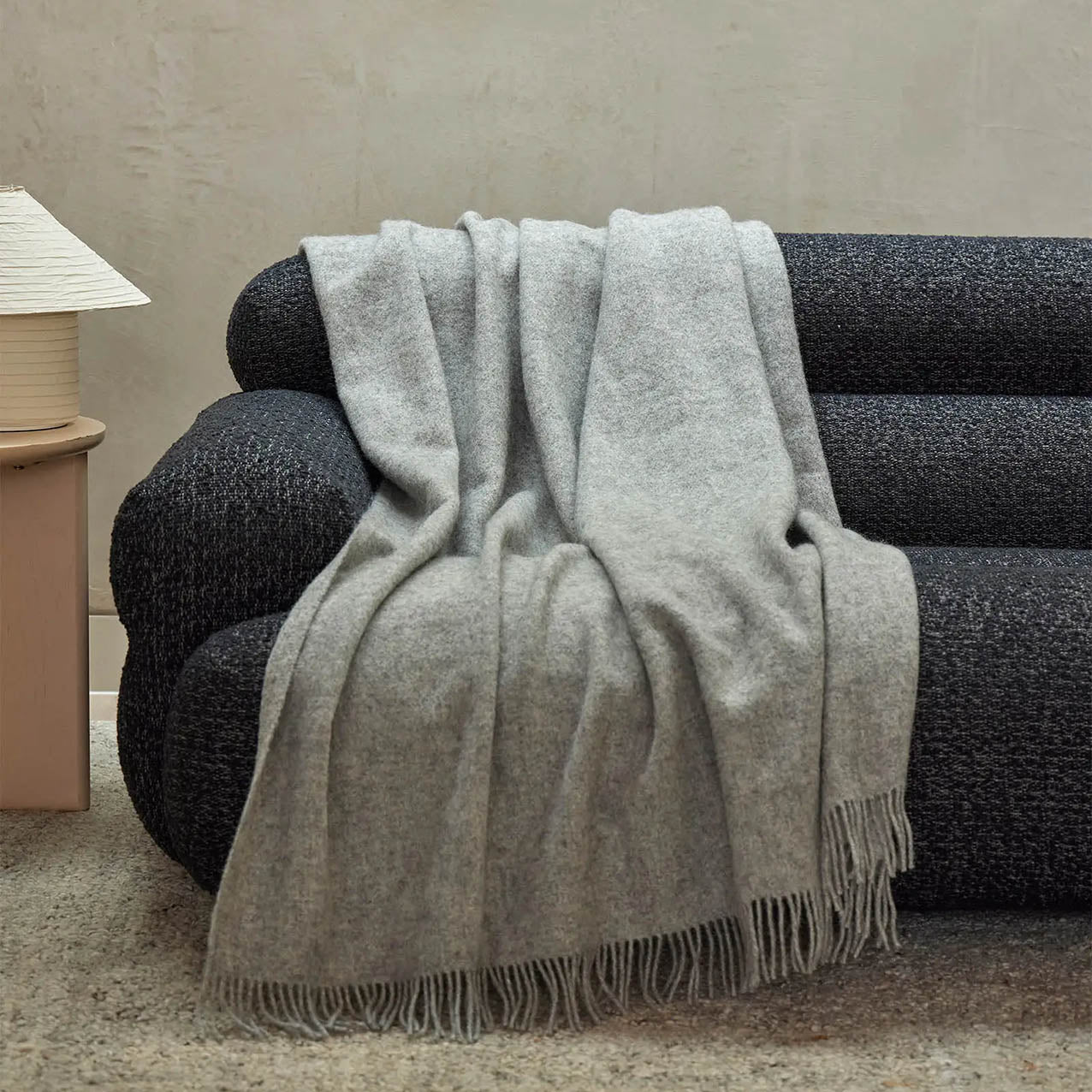Nordic Ash Wool Throw 140x240cm