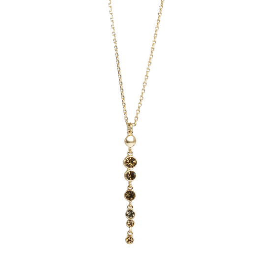 Glowing Tones Y Necklace Gold