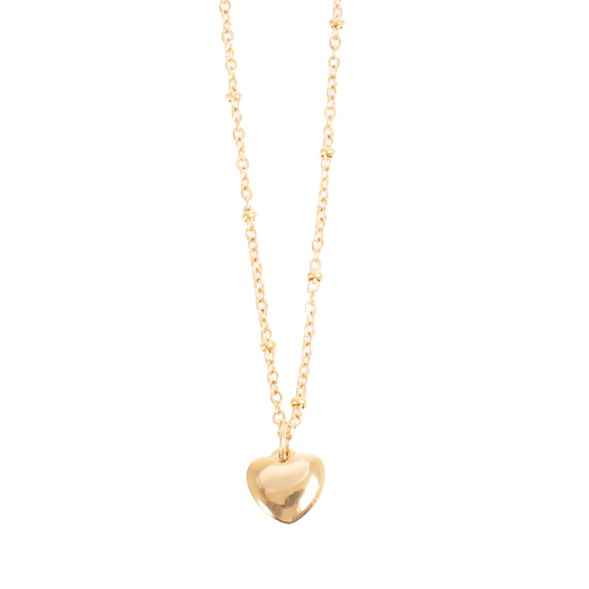 Gold Heart Pendant Necklace