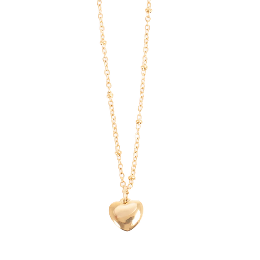 Gold Heart Pendant Necklace