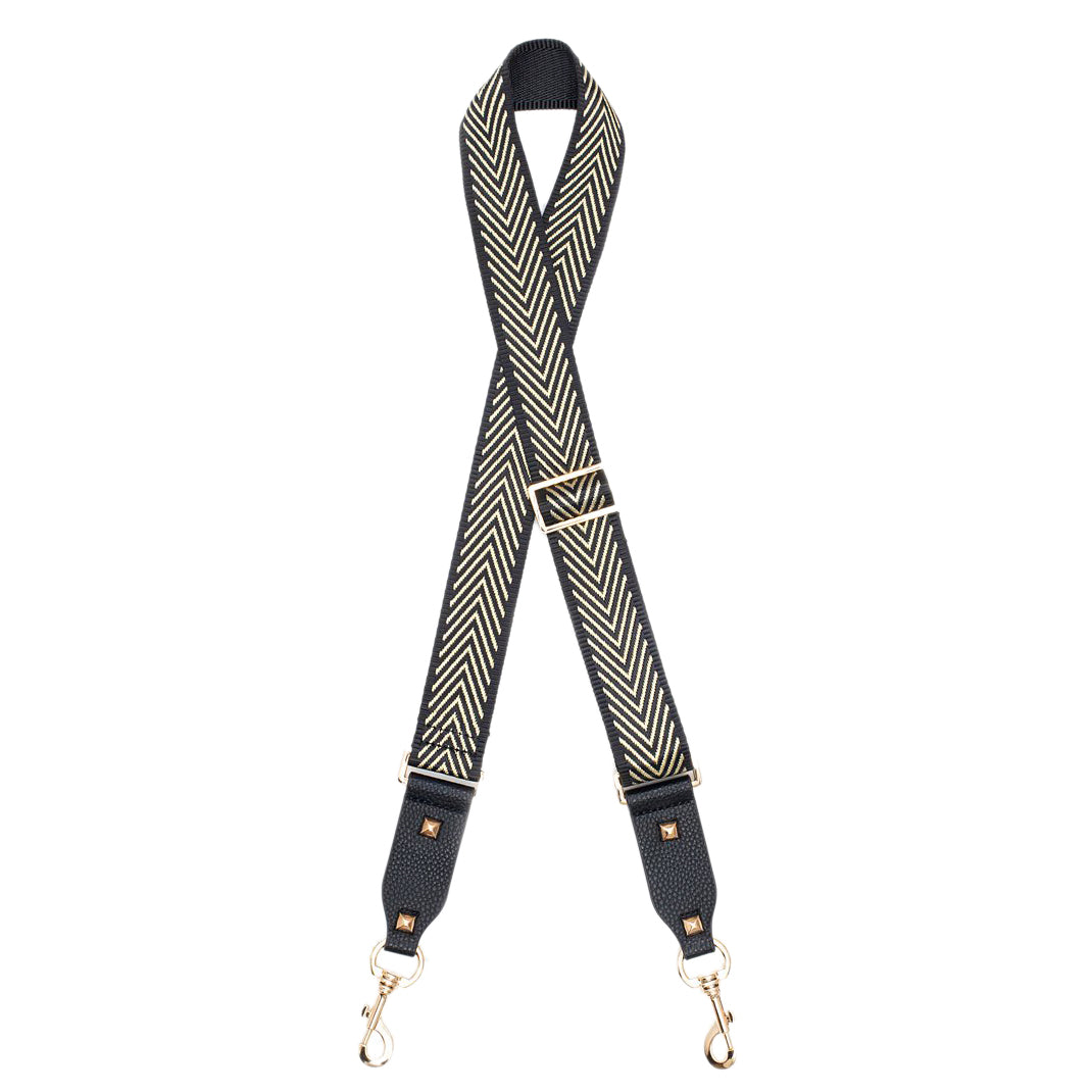 Antler Bag Strap Gold Arrows Black