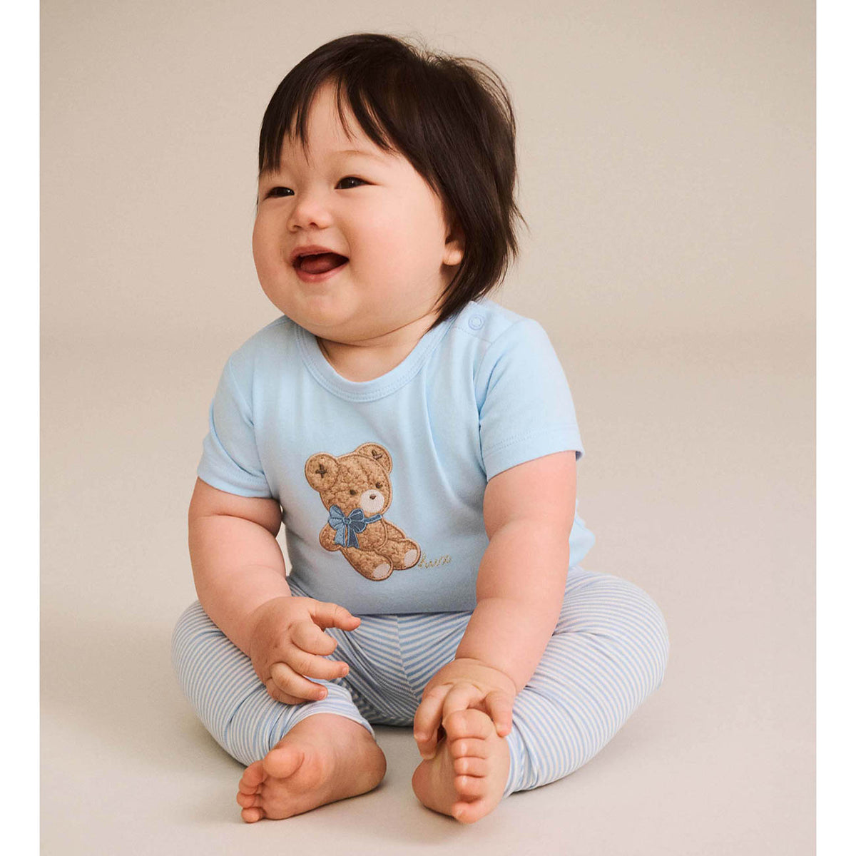 Bow Hux S/Slv Bodysuit Blue