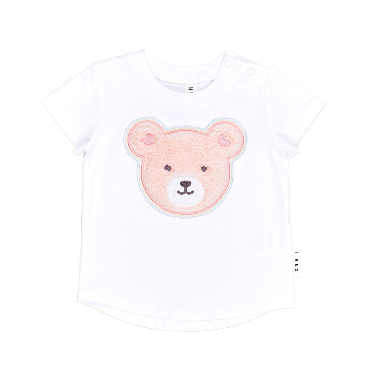 Furry Heart Bear T-Shirt White