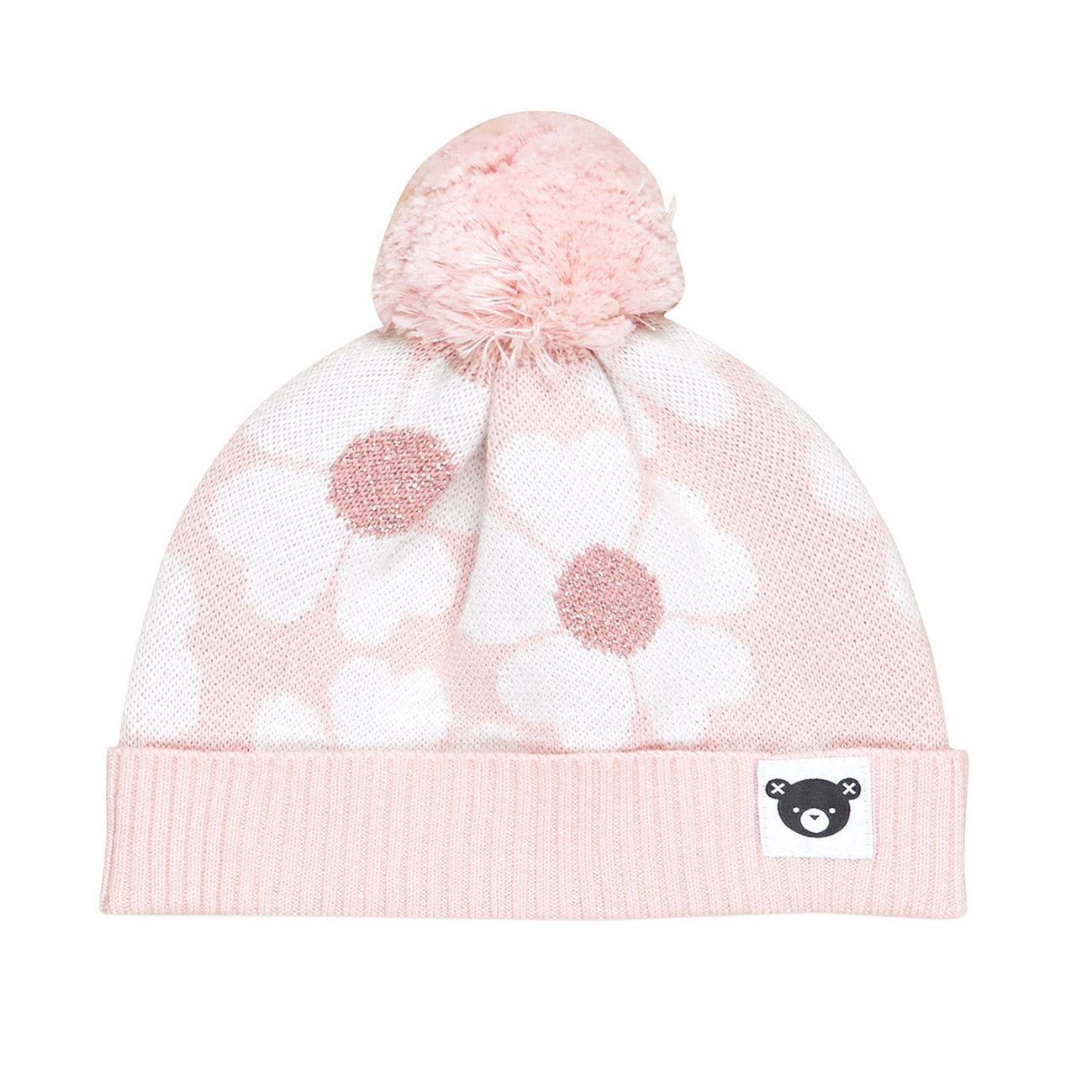 Blossom Knit Beanie Pink Pearl