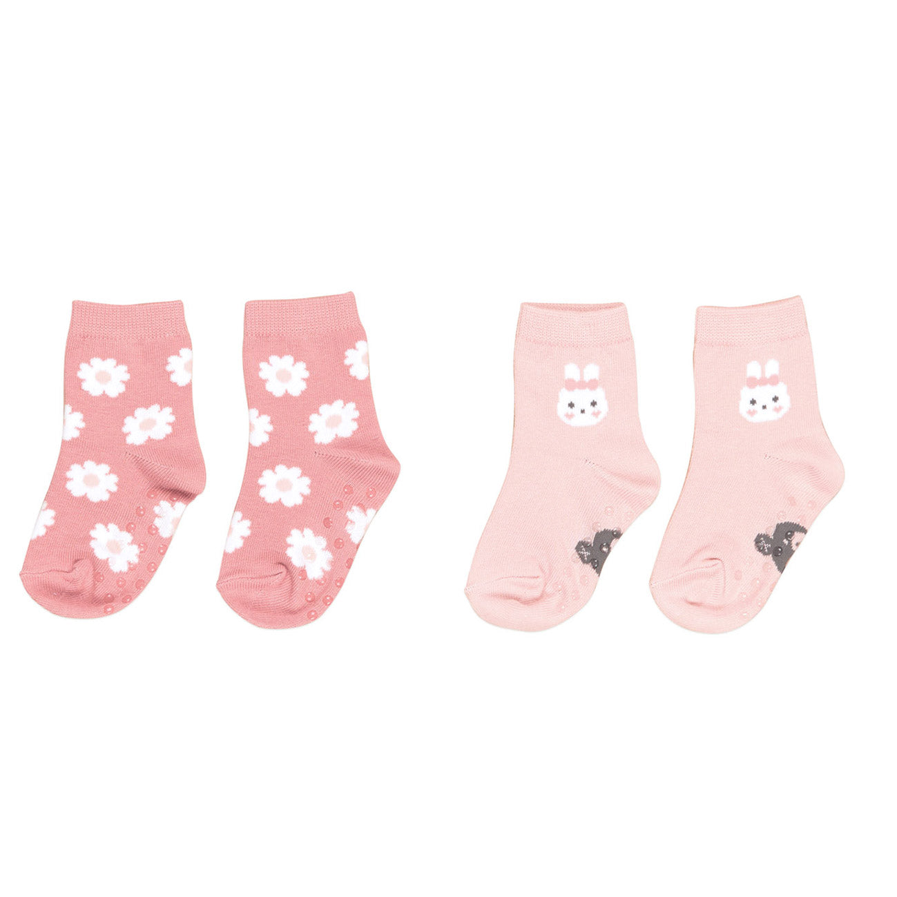 Bunny Flower 2PK Socks Pink Pearl/Dusty Rose