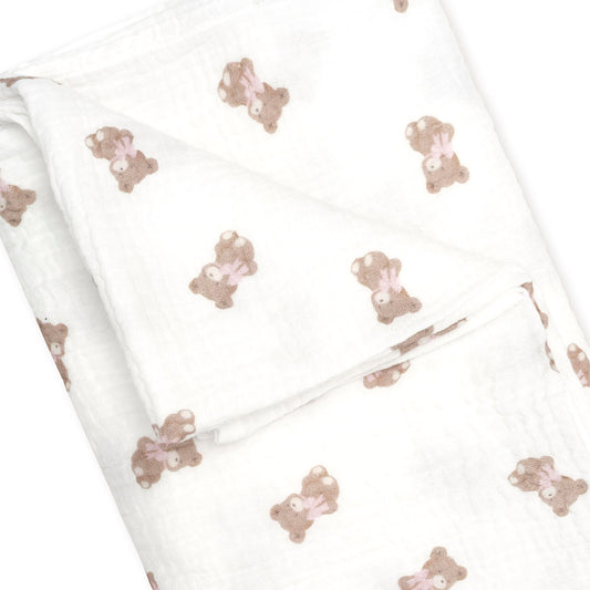 My First Huxette Muslin Wrap Pink