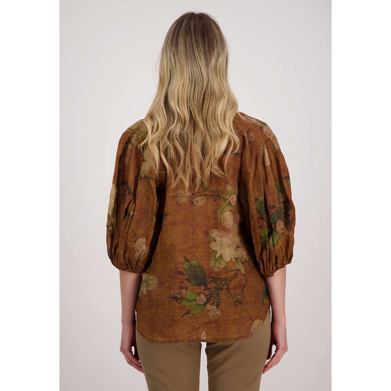 Harlow Top Tan Floral