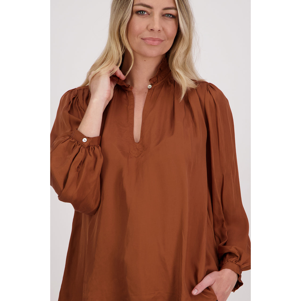 Harper Viscose Top Tan