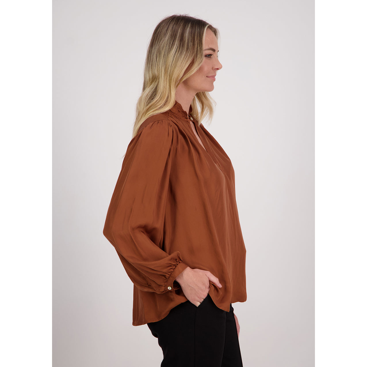 Harper Viscose Top Tan